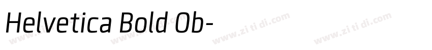 Helvetica Bold Ob字体转换